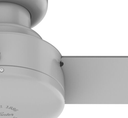 Hunter Fan 44 in Low Profile Dove Grey Indoor Ceiling Fan w 3 Blade and No Light - Picture 4 of 6