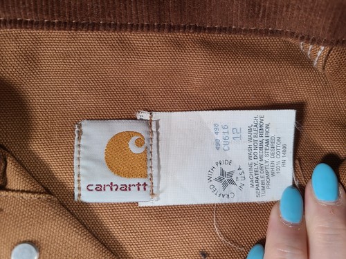 Vintage Carhartt Jacket Kids Sz 12 Brown Duck Canvas Classic 80s Union Made USA - Picture 7 of 19