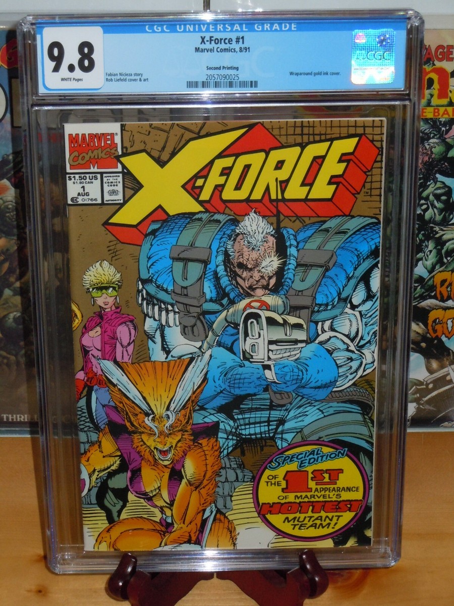 X-Force #1 CGC 9.8 Gold Ink 2nd Print Ed. (Marvel Comics, 8/91