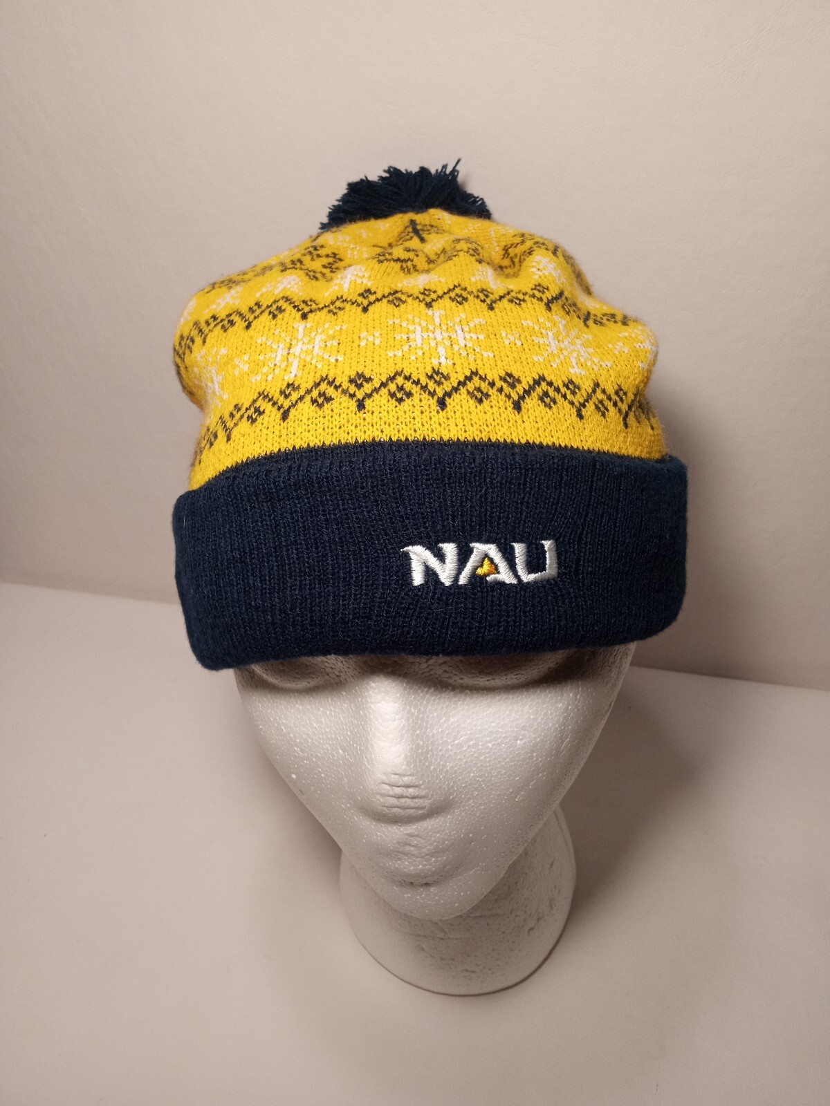 Soft Thick Knit Cuffed Pom Pom Beanie Hat for Winter Warmth-image