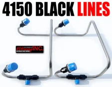 DUAL INLET 4150 BLACK SUPERCHARGER BLOWER FUEL LINE KIT HOLLEY QFT