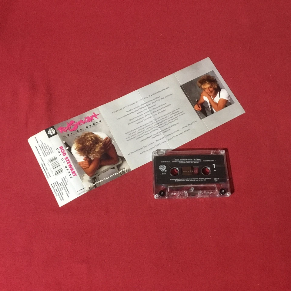 Rod Stewart – Out Of Order  1988:WB Cassette 9 25684-4 "SR" Dolby HX Pro, B NR  - Image 2 of 4