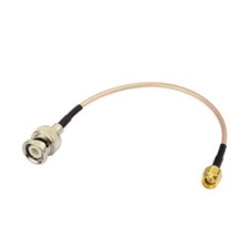 BNC Male to SMA Male plug RG316-D Double Shield RF Coax Pigtail Cable 30cm 12"