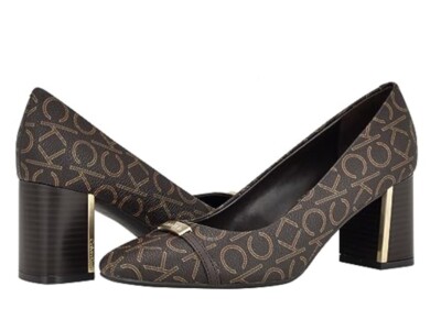 Calvin Klein Women's Unesta Pump Brown With Sz: M Brand New 