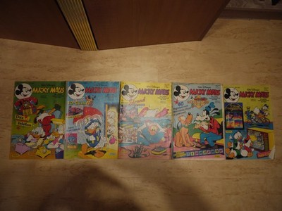5 x MICKY MAUS Comic Hefte aus dem Jahrgang 1988 Nr. 24 / 26 / 30 / 34 / 40