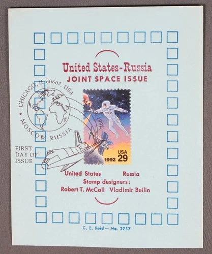 MayfairStamps US Space FDC 1992 Illinois Russia Joint Space Issue First Day Cove