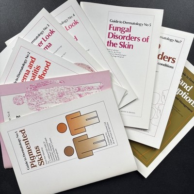 Guide to Dermatology 8 Booklets - Scalp Disorders, Eczema, Psioriasis - Glaxo