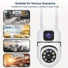 2PC Outdoor Security IP Camera 1080P Dual Lens 5G Wifi PTZ Cameras Auto Tracking