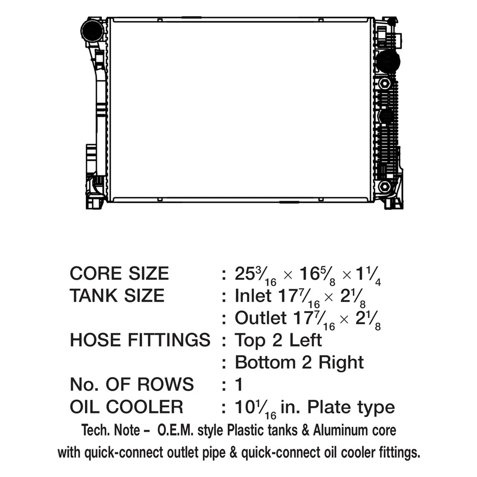 For Mercedes-Benz E350 2010-2016 CSF 3692 Engine Coolant Radiator Foto 2 de 2