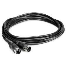 Hosa Technology MIDI Cable, 5-Pin DIN to Same, 3', Black