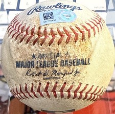 1ST PITCH CRAWFORD FRAMBER VALDEZ ASTROS MARINERS GAME USED BASEBALL 8/22/2021