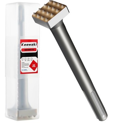 SDS Max Bush Hammer Tool 16 Carbide Tips 1-3/8 Square Head 8-1/4 Length