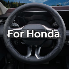 15 38cm Leather Car Steering Wheel Cover For Honda Accord Cr-z Cr-v