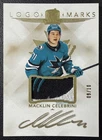 MACKLIN CELEBRINI 2024-25 UD THE CUP LOGOMARKS ROOKIE PATCH AUTO GOLD 09/10 RC