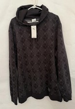 New Puma ESS Logomania AOP Hoodie All Over Print Mens 2XL Black