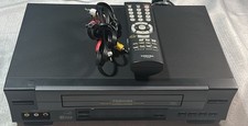 Toshiba W-528 VHS Player 4-Head Hi-Fi Stereo VCR Player W/Remote RCA Cables