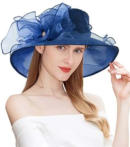 Navy Wedding Hat In Women's Formal Hats for sale | eBay