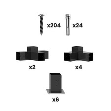 Outsunny Pergola Kit, Pergola Brackets with 3-Way & 4-Way Corner Brackets