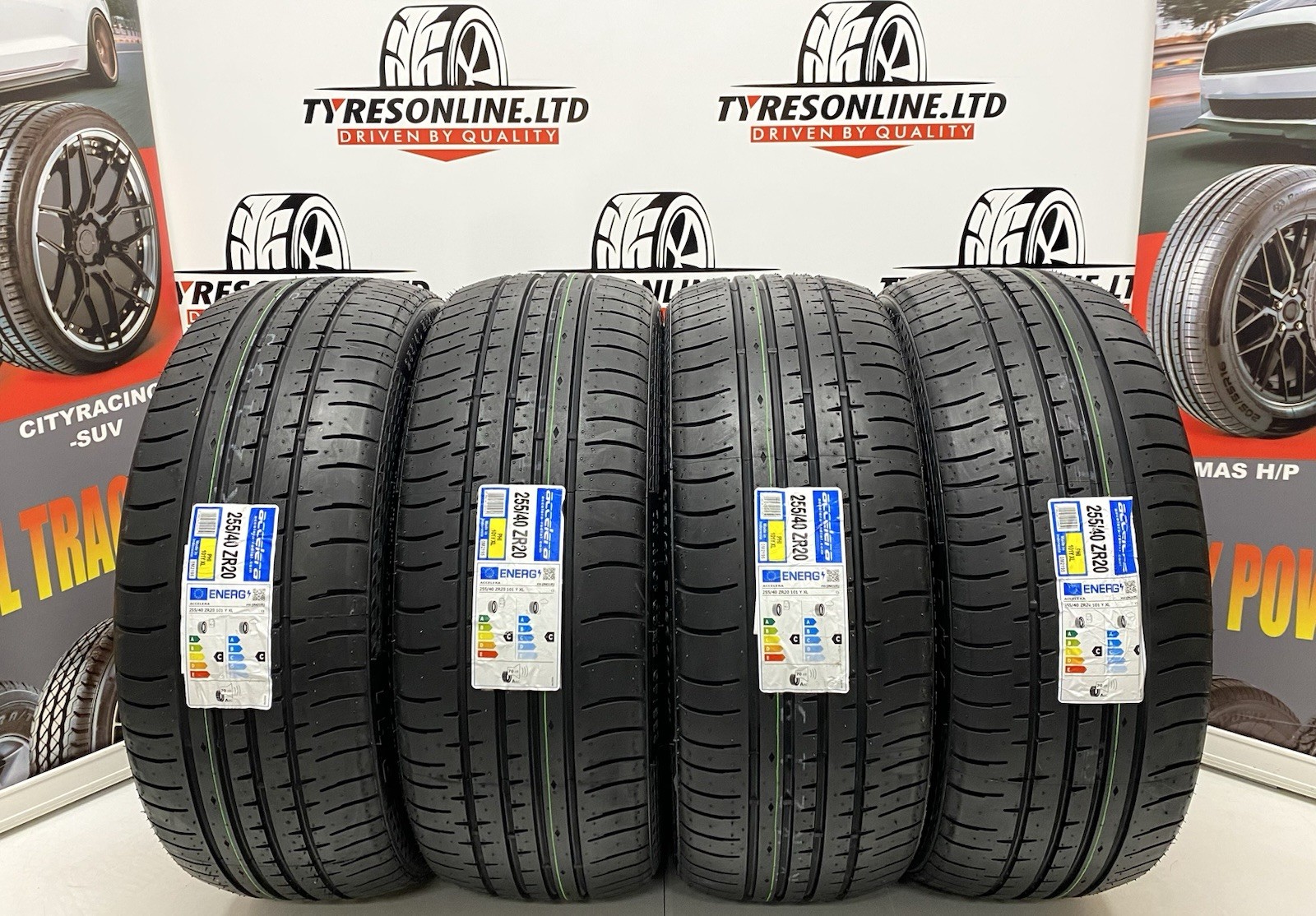 4 X 255 40 20 ACCELERA PHI-101Y XL 255/40ZR20 QUALITY BRAND NEW TYRES 2554020