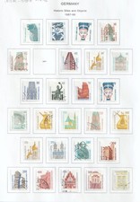 1987-96 Germany Sc# 1515A-40A. Historic Sites. Used / MH Est$17.95