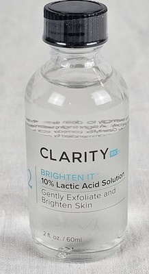 ClarityRx Brighten It 10% Lactic Acid Solution Fades Dark Spots Full Size 2 Oz