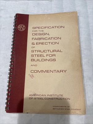 Specification For The Design, Fabrication & Erection Of Structural Steel 1961
