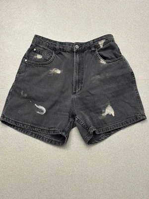 Short en Jean Zara Trafaluc Noir Décoloré - Taille 36 - occasion - Photo 1/4