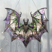 Halloween Bat Gothic Acrylic Window Hanging Colorful Decor Window Hanging Gift