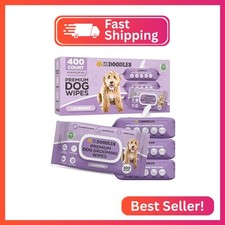 Dog Wipes, Deodorizing & Cleaning, Lavender Scent, Made in USA, 400 Count