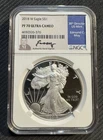 2018-W American Silver Eagle NGC Proof 70 Ultra Cameo, hand signed Edmund C. Moy
