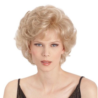 Blonde Kurze Perücke Für Frauen, Flauschige Hitzebeständige Faser Nicht Verfo...