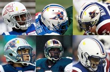 MONTREAL ALOUETTES "POWER A" CFL FOOTBALL MINI HELMET 5 STYLES TO CHOOSE FROM