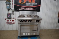 Garland SS686 Sentry Series 6 Sealed Burner Electric Restaurant Range Oven 208 V