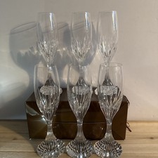 Baccarat Massena 8.5"Champagne Flutes - Impress Guests SET of SIX Made In France