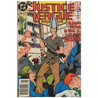 Justice League #44 Newsstand - 1987 series DC comics Fine+ [r@
