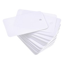 50 x Waterproof Eyelet Hole Plastic Shipping Tags,Outdoor Tags 30 x 50mm White
