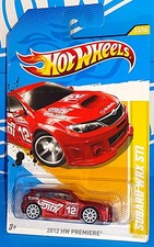 Hot Wheels 2012 HW Premiere Series #33 Subaru WRX STi Red w/ White 10SPs