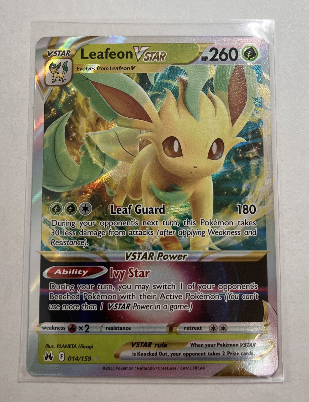 Pokemon Crown Zenith: Leafeon VSTAR 014/159 Ultra Rare - MINT