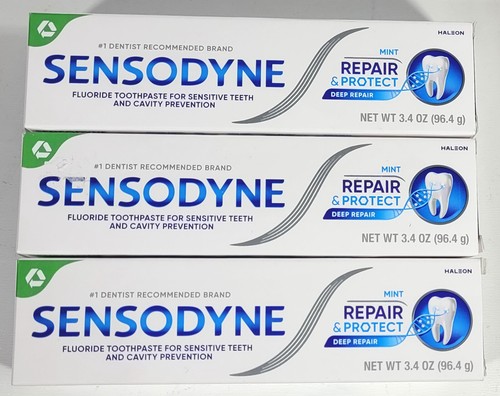 (3 Pack) Sensodyne Repair & Protect Deep Repair Toothpaste, 3.4oz Exp 12/2025