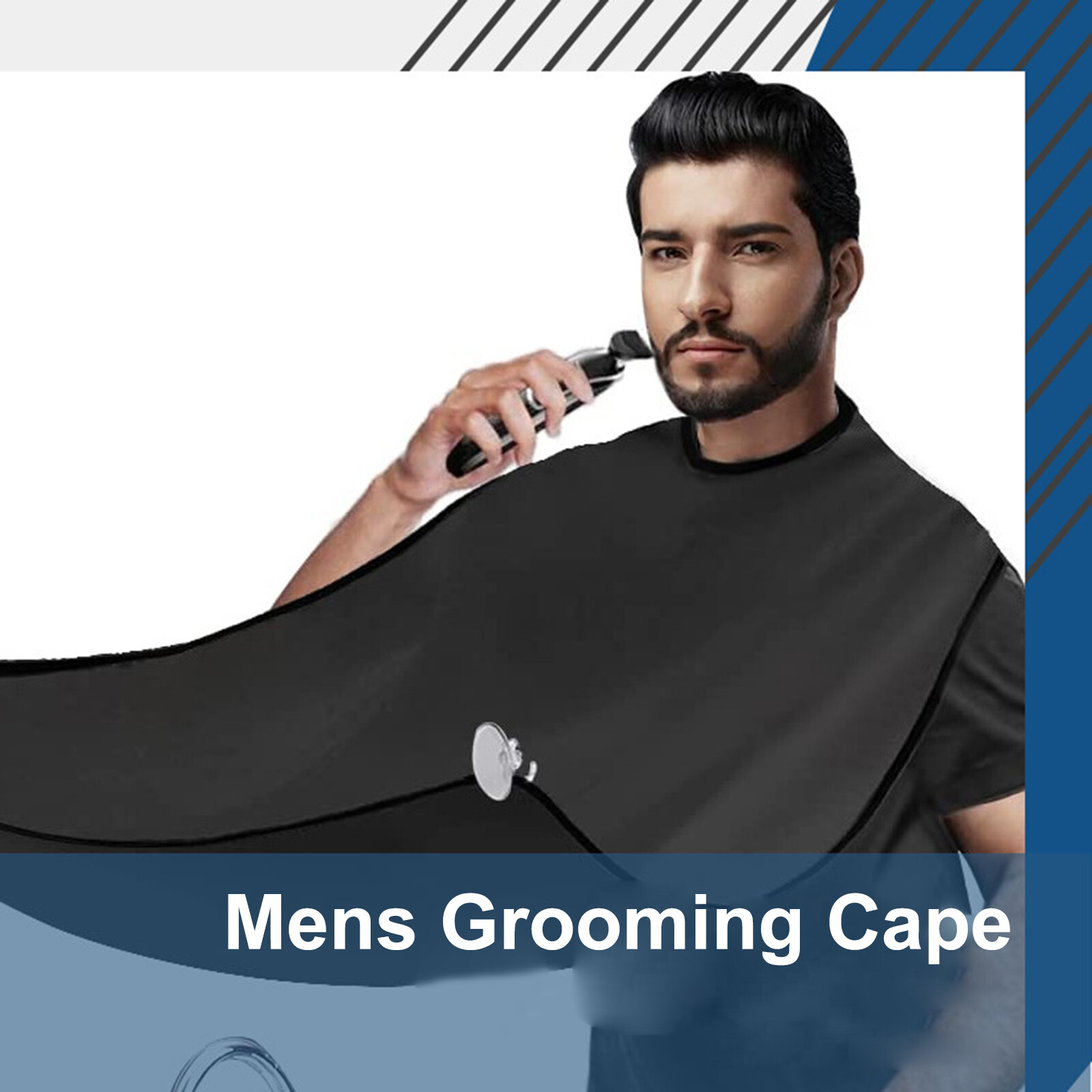 Relaxdays Bartschürze 2er Set - Rasierlatz Mit Saugnäpfen Gegen Barthaare