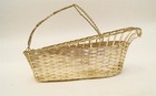 Vintage Silver-plated Woven Metal Wine Bottle Holder Basket — photo 1