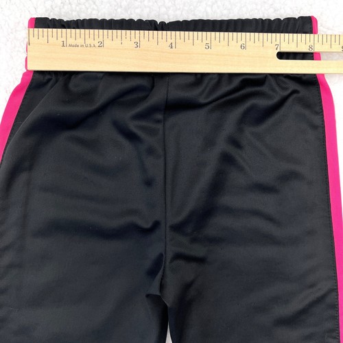 PUMA Pants Girls 4T Black Pink Striped Sweatpants Joggers Logo Kids Youth 16x16 - Picture 6 of 6
