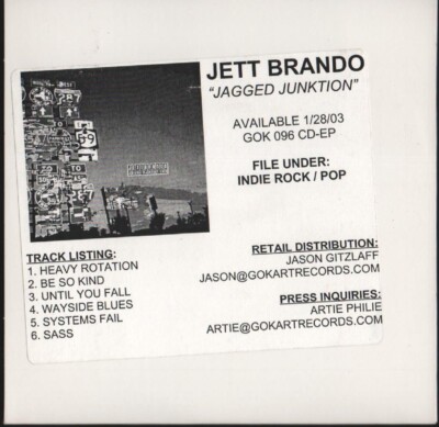 Jett Brando - Jagged Junktion (CD, EP, Promo)