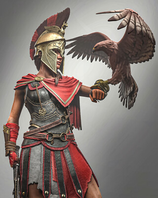 Kassandra 3D Printed Figure, Assassin's Creed Odyssey Resin Statue, Unpainted