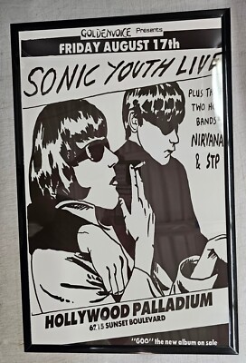 Sonic Youth Framed Concert Poster, Hollywood CA | eBay