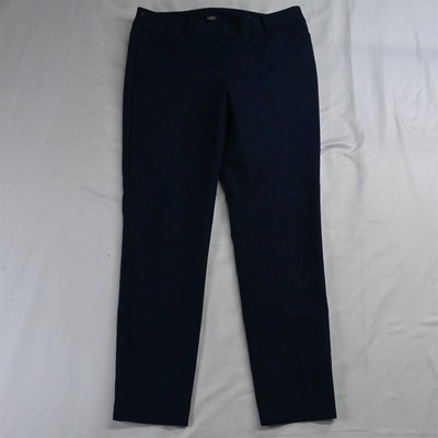 LOFT 10 Tall Navy Blue Julie Skinny Stretch Womens Dress Pants