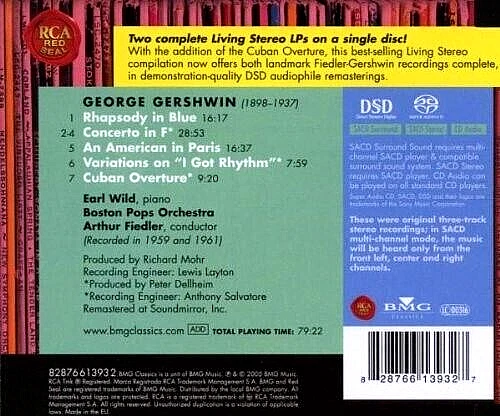 Gershwin Rhapsody in Blue EARL WILD ARTHUR FIEDLER Audiophile RCA Hybrid SACD - Image 2 of 2