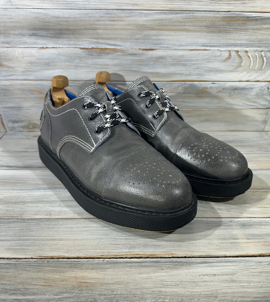 靴 Diesel square toe design leather shoes Diesel DIESEL Black Wish Casual Square Toe Leather Shoes Men Size