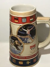 XXIV GAMES OF THE OLYMPIAD SEOUL 1988 BEER STEIN, ANHEUSER BUSCH, MADE IN BRAZIL