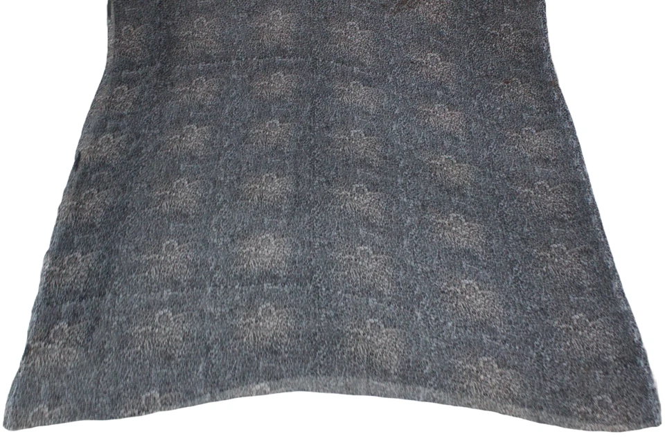 Vestido azul indio para mujer vestido envolvente Georgette usado tela reciclada estampado sari Foto 2 de 4